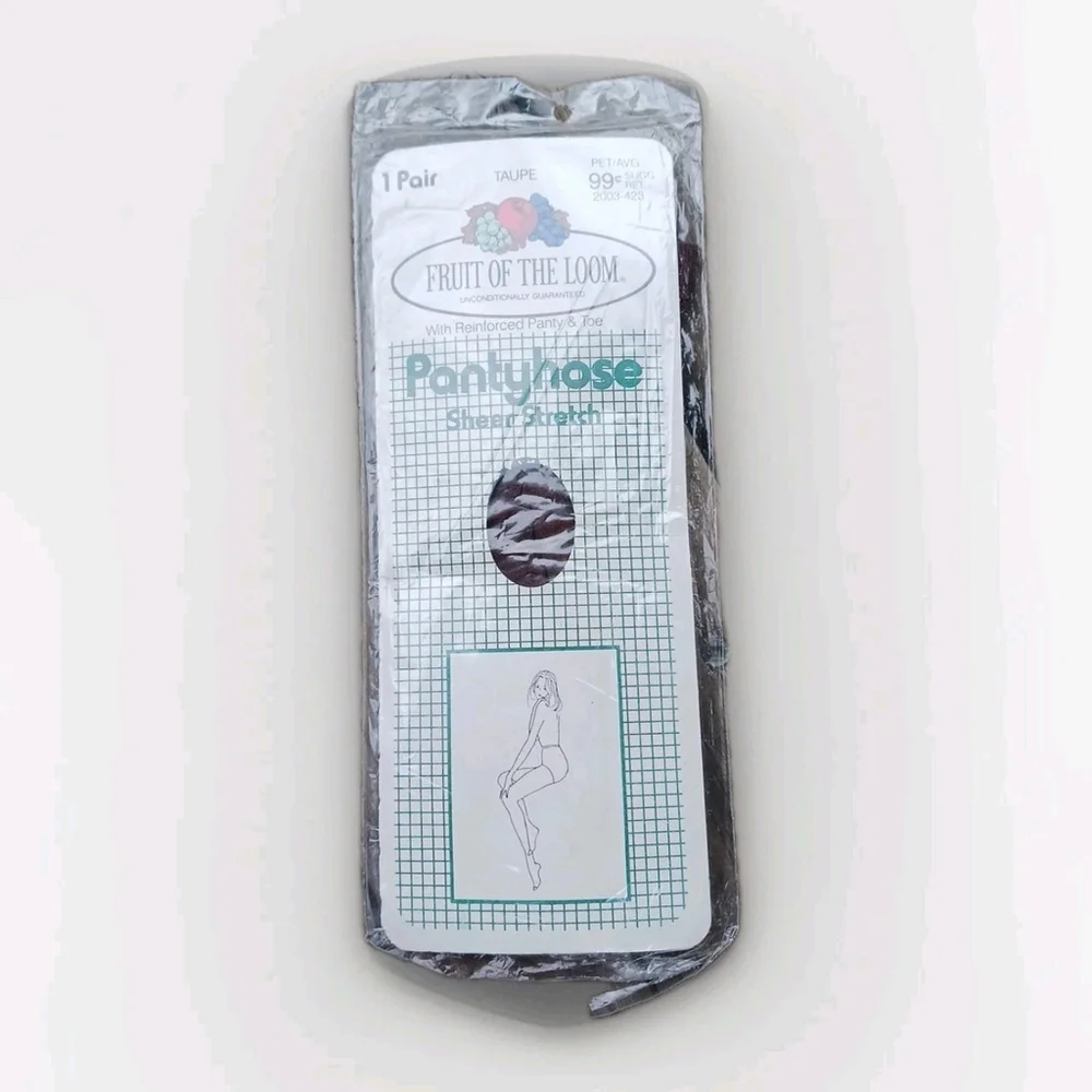 Fruit Of The Loom Pantyhose Sheer Stretch Vintage